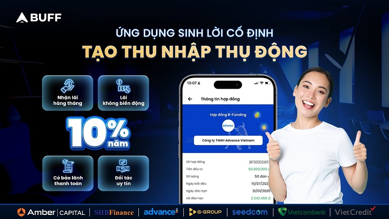 BUFF B-Funding là kênh đầu tư công cụ nợ doanh nghiệp với lãi suất cố định định kỳ
