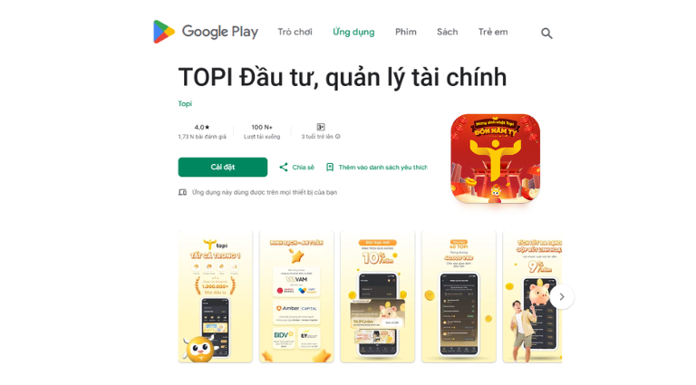 ứng dụng topi